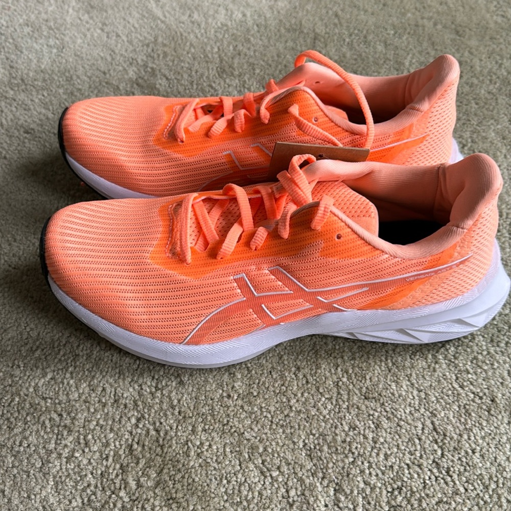 ASICS sneakers. Bright orange. Size 8.